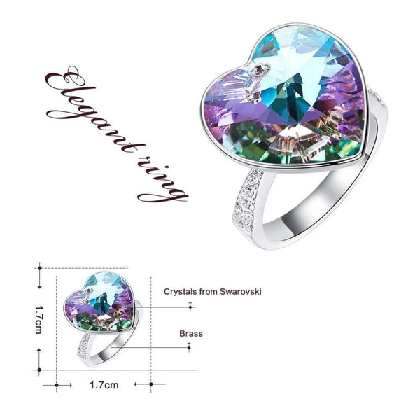 Planet Gates Ring Woman Embellished with crystals Wedding Rings Engagement Gift Heart Jewelry Ringen For Women Finger Ring