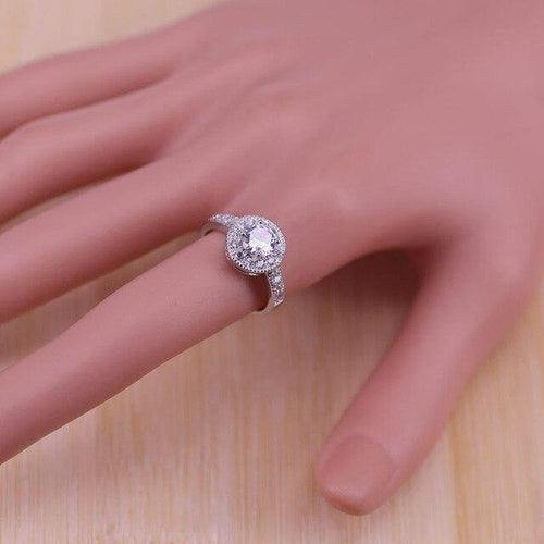 Planet Gates Rings / 7 Cubic Zirconia 925 Sterling Silver Wedding Jewelry Sets Earrings Pendant Necklace Rings Size 6-10