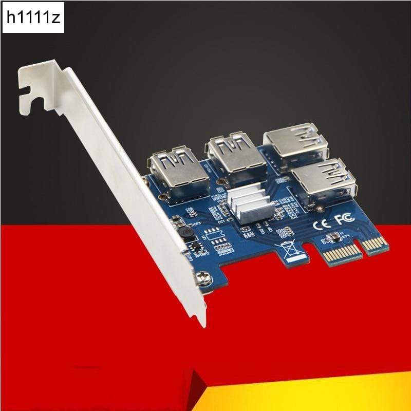 Planet Gates Riser Card PCI-E USB 3.0 PCIe Port Multiplier Card PCI express PCIe 1 to 4 PCI-E to PCI-E for BTC Miner Mining Machine Devices