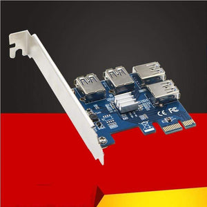 Planet Gates Riser Card PCI-E USB 3.0 PCIe Port Multiplier Card PCI express PCIe 1 to 4 PCI-E to PCI-E for BTC Miner Mining Machine Devices