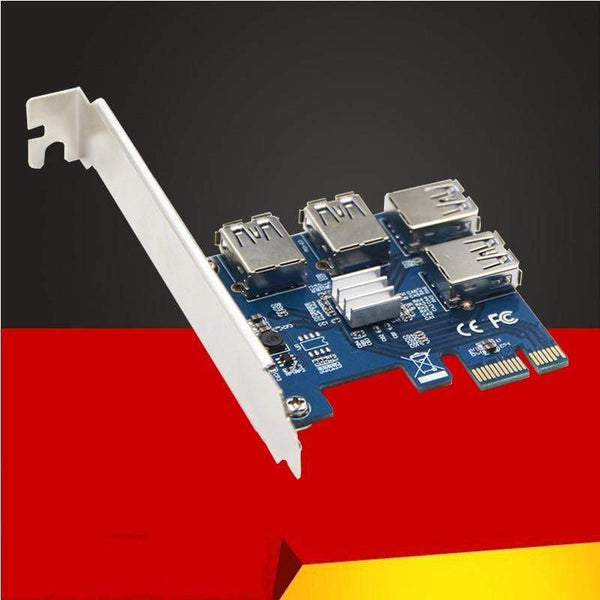 Planet Gates Riser Card PCI-E USB 3.0 PCIe Port Multiplier Card PCI express PCIe 1 to 4 PCI-E to PCI-E for BTC Miner Mining Machine Devices