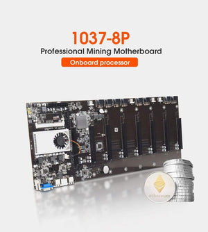 Planet Gates Riserless mining motherboard 8 GPU bitcoin Crypto Etherum Mining Support 1066/1333/1600MHz