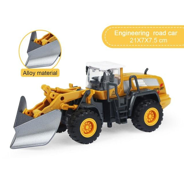 Planet Gates Road car Alloy Engineering Vehicle Dump Truck Excavator Assembly Diecast Model Simulation Construction Cars Toys for Boys Children Gifts