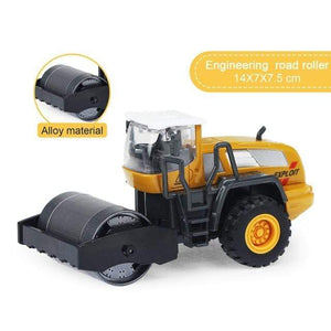 Planet Gates Road roller Alloy Engineering Vehicle Dump Truck Excavator Assembly Diecast Model Simulation Construction Cars Toys for Boys Children Gifts
