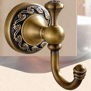 Planet Gates Robe Hook Antique Brass Carved Collection Double Cup Holder Bathroom Products Bathroom Accessories Creative Faucet Bathroom Hardware Set
