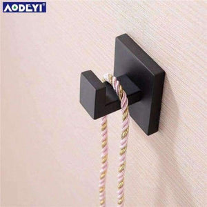 Planet Gates Robe Hook AODEYI Bathroom Hardware Set Black Robe Hook Towel Rail Rack Bar Shelf Paper Holder Toothbrush Holder Bathroom Accessories
