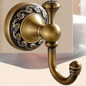 Planet Gates Robe Hook Bathroom hardware set Antique Brass Carved Bathroom Products wall mounted brass Bathroom Accessories set shelf towel rack A2D