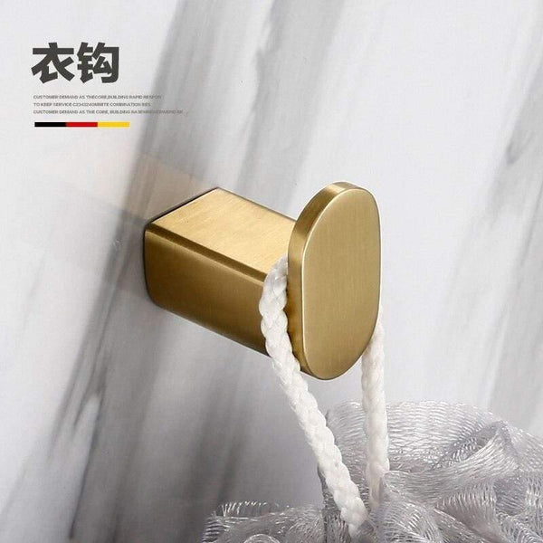 Planet Gates robe hook Gold Bathroom Hardware Set Bathrom Shower Shelf Wall Mounted Corner Shelf Organizer 304 Stainless Steel Brushed