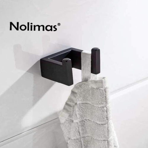 Planet Gates Robe Hook Matte Black SUS 304 Stainless Steel Bathroom Hardware Set Robe Hook Towel Bar Toilet Paper Holder Bathroom Accessories