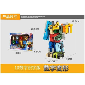 Planet Gates Robot Bricks 10 in 1 Creative Assembling Educational Action Figures Transformer Number Building Block Model Kids Toys gift