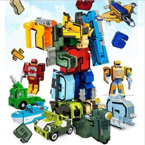 Planet Gates Robot Bricks 10 in 1 Creative Assembling Educational Action Figures Transformer Number Building Block Model Kids Toys gift