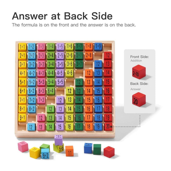 Planet Gates Robotime Montessori Educational Wooden Math Toys Multiplicatio Addition Table Board Game Preschool Learning for Kids Children