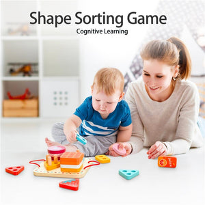 Planet Gates Robotime Wooden Montessori Educational Toys Gift For Children Kids Early Learning Shape Sorting Game Match Board