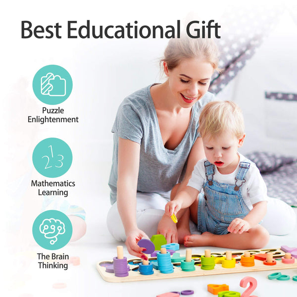 Planet Gates Robotime Wooden Montessori Educational Toys Gift For Children Kids Early Learning Shape Sorting Game Match Board