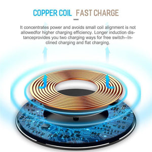 Planet Gates ROCK 10W Qi Wireless Charger for iPhone XS X XR XS MAX 8 Fast wireless Phone charger for Samsung Galaxy S9/8 Note 9 charging pad