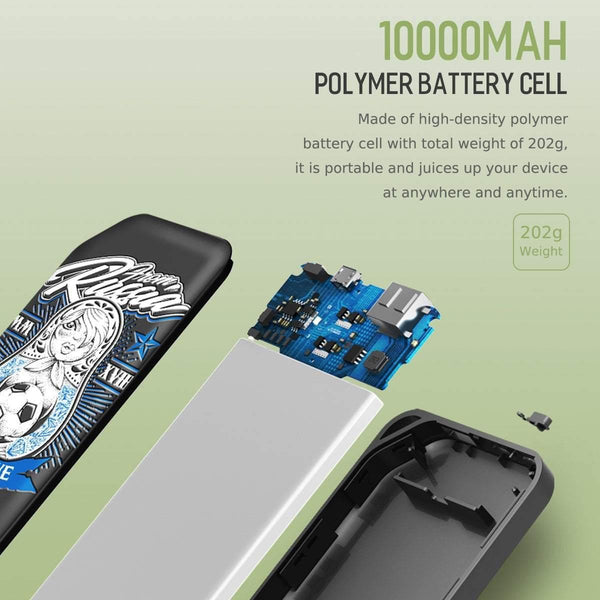 Planet Gates ROCK 2018 Power Bank 10000mAh for Xiaomi Portable External Battery Pack Powerbank USB Charger