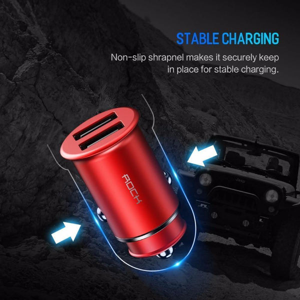 Planet Gates Rock 4.8A Dual USB Car Charger for iPhone Samsung Huawei Xiaomi Mobile Phone Fast Car Phone Charger USB Travel Car-Charger