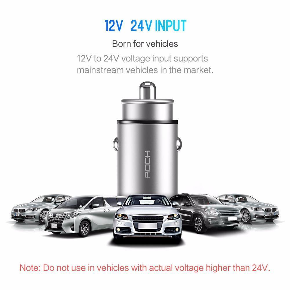 Planet Gates China / Red 4.8A Rock 5V 4.8A Dual USB Car Charger for iPhone Samsung Huawei Xiaomi Mobile Phone Fast Car Phone Charger USB Travel Car-Charger