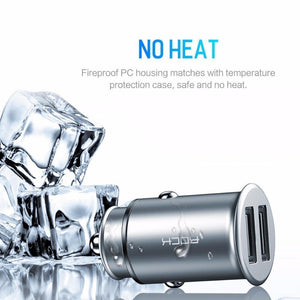 Planet Gates Rock 5V 4.8A Dual USB Car Charger for iPhone Samsung Huawei Xiaomi Mobile Phone Fast Car Phone Charger USB Travel Car-Charger
