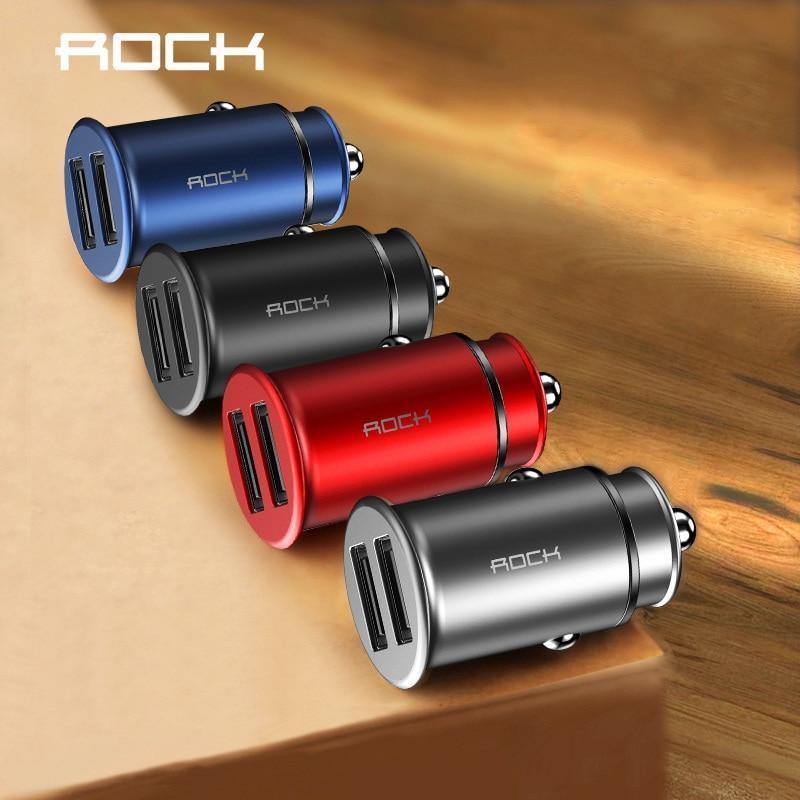Planet Gates Rock 5V 4.8A Dual USB Car Charger for iPhone Samsung Mobile Phone Fast Car Phone Charger USB Travel Car-Charger Clearance 49%