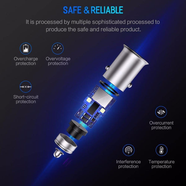 Planet Gates Rock 5V4.8A Dual USB Car Charger for iPhone Samsung Huawei Xiaomi Mobile Phone Fast Car Phone Charger USB Travel Car-Charger