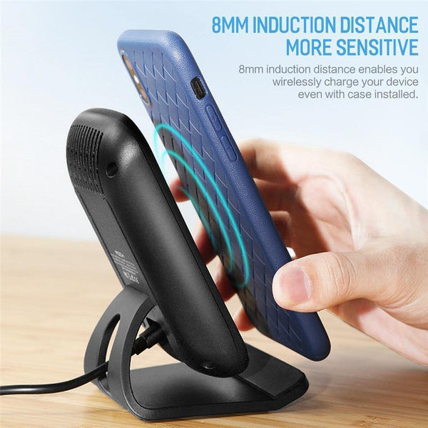 Planet Gates ROCK 7.5W/10W Qi Wireless Charger with Cooling Fan for iPhone XS MAX XR X Samsung Galaxy S9 8 Note 9 Fast Phone Charger Holder