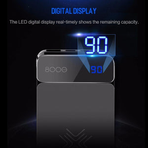 Planet Gates ROCK 8000mAh QI Wireless Charger Power Bank 2A Portable External Battery Charger Powerbank For iPhone X 8 Samsung