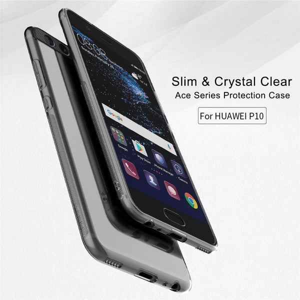 Planet Gates ROCK Ace Series Silicone Phone Case for Huawei P10 P10 plus, Transparent TPU Slim Back case cover for Huawei P10/p10 plus