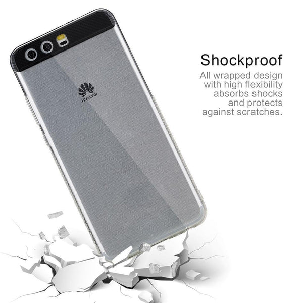 Planet Gates ROCK Ace Series Silicone Phone Case for Huawei P10 P10 plus, Transparent TPU Slim Back case cover for Huawei P10/p10 plus
