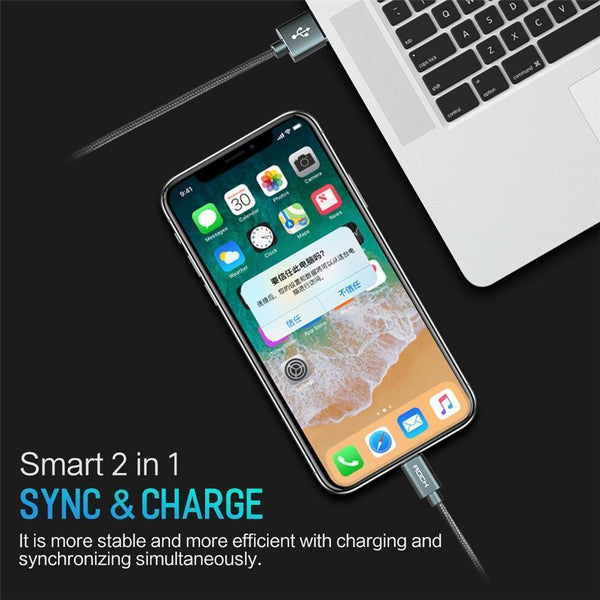 Planet Gates ROCK Cable For IPhone IOS 11 10 9 For Fast Charger Lighting to USB Cables Charging Cord 0.2M 1.0M 1.8M 3M 2.1A  For Mobile Phone