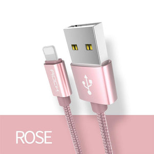 Planet Gates ROCK Cable For IPhone IOS 11 10 9 For Fast Charger Lighting to USB Cables Charging Cord 0.2M 1.0M 1.8M 3M 2.1A  For Mobile Phone