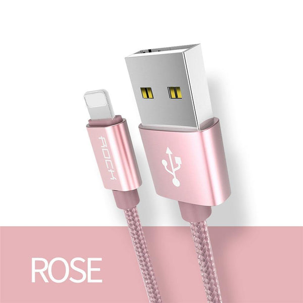 Planet Gates ROCK Cable For IPhone IOS 11 10 9 For Fast Charger Lighting to USB Cables Charging Cord 0.2M 1.0M 1.8M 3M 2.1A  For Mobile Phone