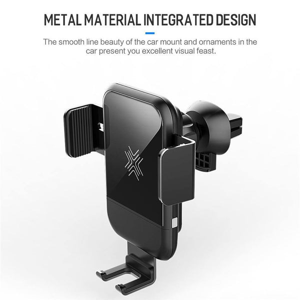 Planet Gates ROCK Car Mount Qi Wireless Charger for iPhone XS XR X 8 Fast Wireless Car Charger Phone Holder for Samsung Galaxy S9 Car Holder
