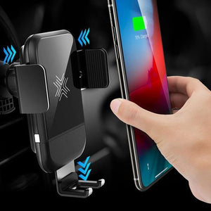 Planet Gates ROCK Car Mount Qi Wireless Charger for iPhone XS XR X 8 Fast Wireless Car Charger Phone Holder for Samsung Galaxy S9 Car Holder