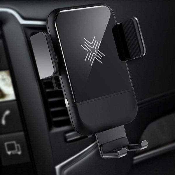 Planet Gates ROCK Car Mount Qi Wireless Charger for iPhone XS XR X 8 Fast Wireless Car Charger Phone Holder for Samsung Galaxy S9 Car Holder