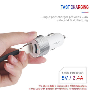 Planet Gates ROCK Car Phone Charger Dual USB Output 5V2.4A Fast Charging Mobile Phone Travel Adapter Cigar Lighter Car Phone USB Charger