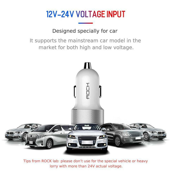 Planet Gates ROCK Car Phone Charger Dual USB Output 5V2.4A Fast Charging Mobile Phone Travel Adapter Cigar Lighter Car Phone USB Charger
