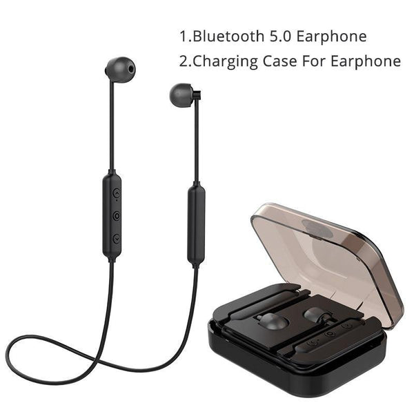 Planet Gates ROCK Magnetic Attraction Bluetooth Earphone Headset Waterproof With Charging Box Mic Mic Rich Bass Headset