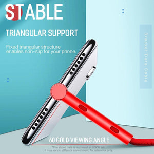 Planet Gates ROCK Metal USB Cable Holder for iPhone XS Max Charger USB Data Cable for iPhone X 8 7 6 6s Plus Charging Cable Phone Adapter