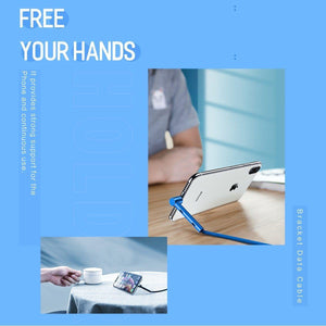 Planet Gates ROCK Metal USB Cable Holder for iPhone XS Max Charger USB Data Cable for iPhone X 8 7 6 6s Plus Charging Cable Phone Adapter