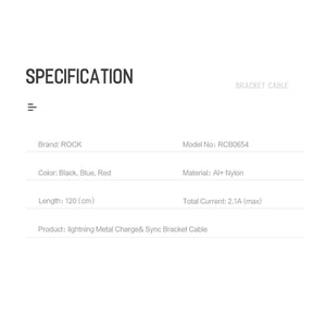 ROCK Metal USB Cable Holder for iPhone XS Max Charger USB Data Cable for iPhone X 8 7 6 6s Plus Charging Cable Phone Adapter - Planet Gates