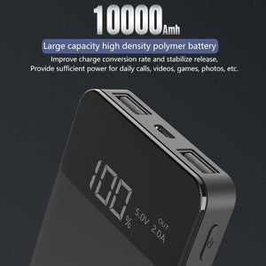Planet Gates ROCK Mini 10000mAh Power Bank with Digital Display Dual USB External Battery PoverBank Powerbank for iphone XS Max Xiaomi