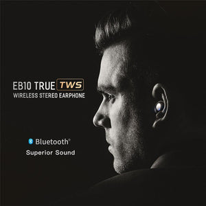 Planet Gates Rock New Mini TWS True Wireless Stereo Bluetooth Earphone with Mic Universal Wireless Handsfree Earbuds with Charger Battery Box