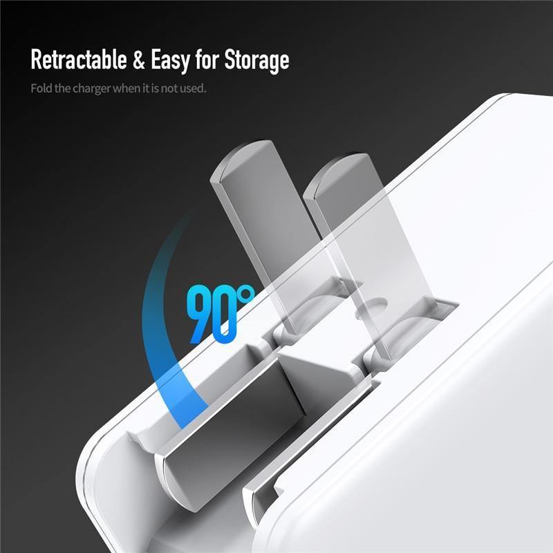 Planet Gates ROCK PD 45W Dual USB Charger Quick Charge US Plug for iPhone XS Max XR X 8 plus Type C USB PD Fast Travel Phone Charger