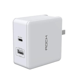 Planet Gates ROCK PD 45W Dual USB Charger Quick Charge US Plug for iPhone XS Max XR X 8 plus Type C USB PD Fast Travel Phone Charger