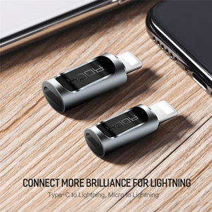 Planet Gates ROCK Phone Adapter Type-c Micro to Charging for iPhone 6 7 8 X Charger Adapter 2.4A Fast Charging Cable Adapter for iPad iPod