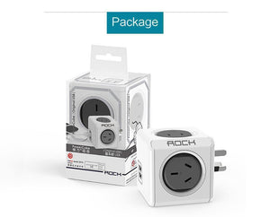 Planet Gates ROCK Phone Charger Four Power Plug Dual USB Port Charger Socket for iPhone/ Samsun Tablets with USB Cable