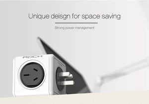 Planet Gates ROCK Phone Charger Four Power Plug Dual USB Port Charger Socket for iPhone/ Samsun Tablets with USB Cable