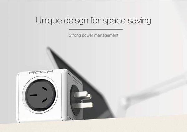 Planet Gates ROCK Phone Charger Four Power Plug Dual USB Port Charger Socket for iPhone/ Samsun Tablets with USB Cable
