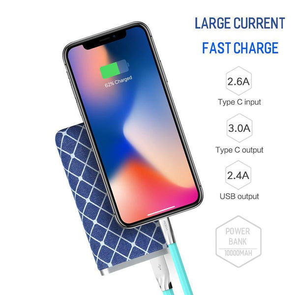 Planet Gates ROCK Power Bank 10000mAh Type C Fast Charge Pover Portable External Battery Charger Powerbank for iphone Samsung Xiaomi